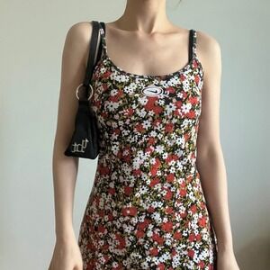 Women's Nike Dual Ditsy Micro Floral Print Camisole Mini Dress Sporty Y2k 90's M